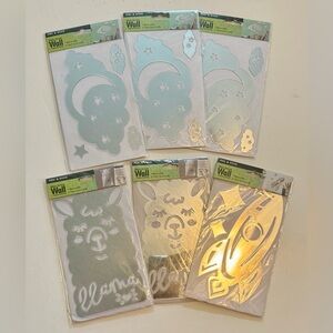 Main Street Wall Creations Peel & Stick Mirror 2-llama 3-moon & stars 1-rocket